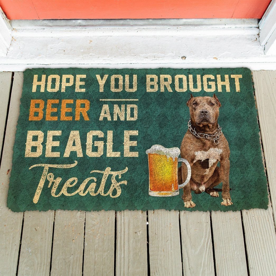 Brought Beer And Beagle Treats Doormat | Colorful | Size 8x27'' 24x36''