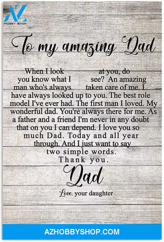 Meaningful Quote Daughter To Dad Vertical Poster 