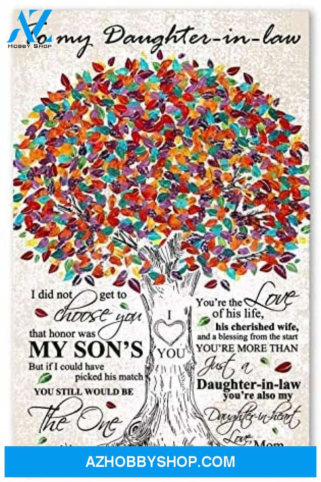 Meaningful Quote Family Poster To My Daughter In Law Best Birthday Gift For You Posters Awesome Birthday 