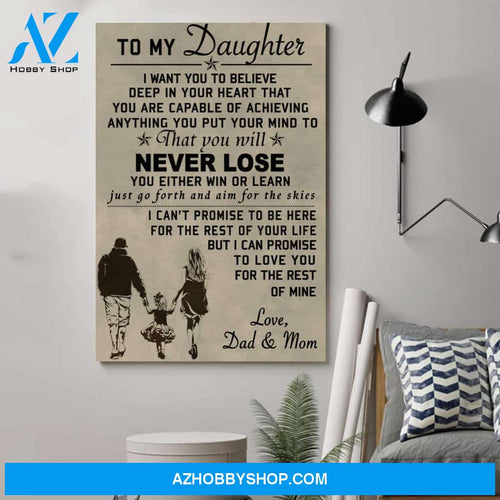Meaningful Quote Family Poster - To My Daughterposters 