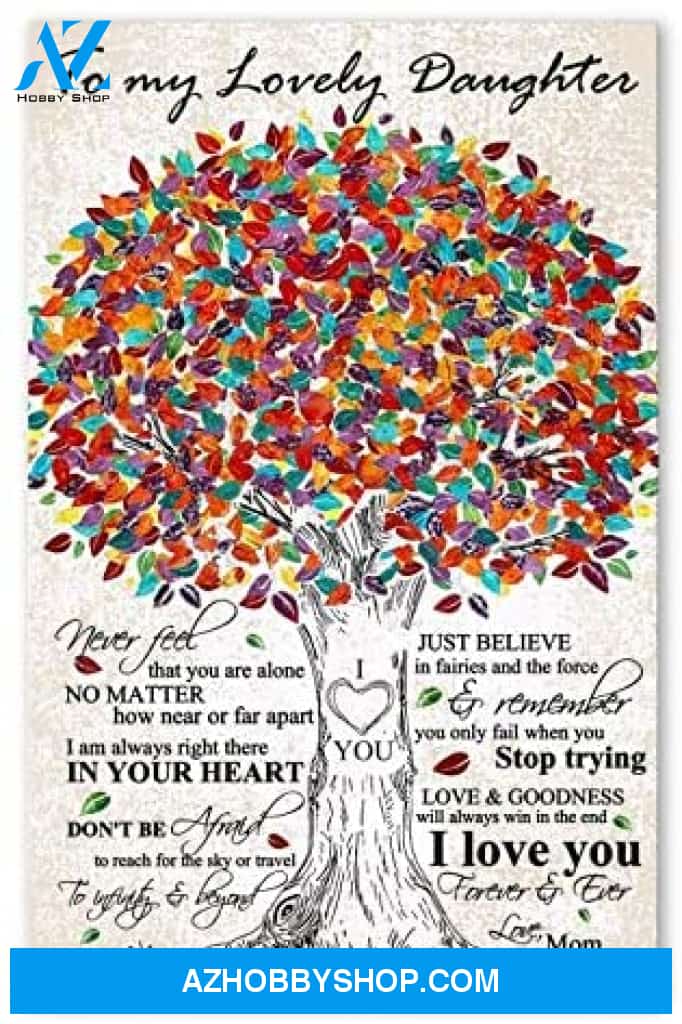 Meaningful Quote Family Poster To My Lovely Daughter Best Birthday Gift For You Posters Awesome Birthday 