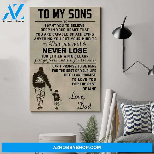 Meaningful Quote Family Poster - To My Sonsposters 