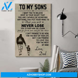 Meaningful Quote Family Poster - To My Sonsposters 
