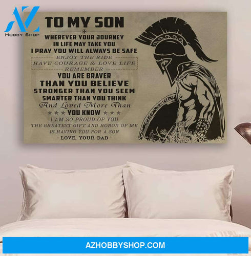 Meaningful Quote Lda Spartan Poster - To My Son - You Are Braver Posters
