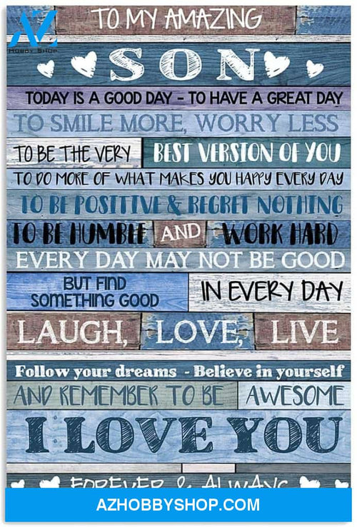 Meaningful Quote Mom And Dad To Son Vertical Poster 