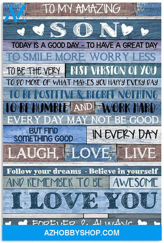 Meaningful Quote Mom And Dad To Son Vertical Poster 