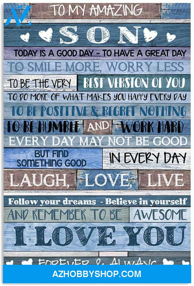 Meaningful Quote Mom And Dad To Son Vertical Poster 
