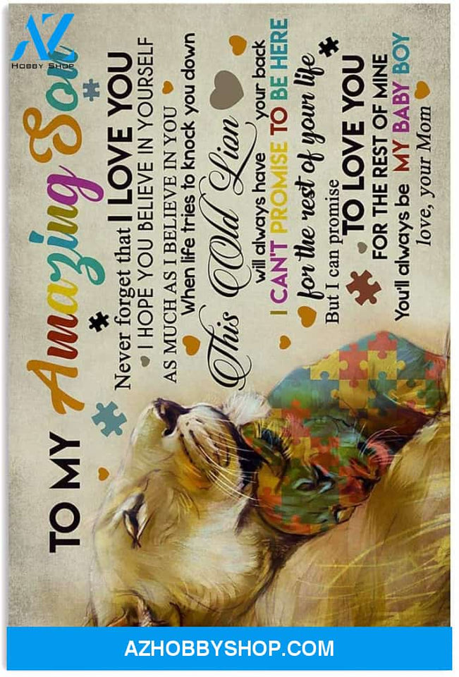 Meaningful Quote Mom To Son Vertical Poster 