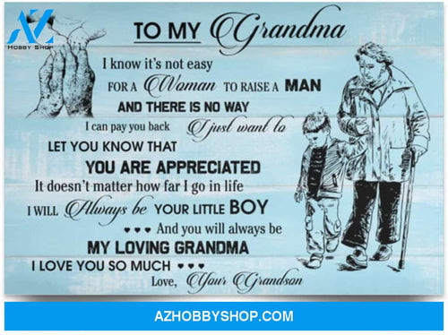 Meaningful Quote Paper Poster For Grandma From Grandson To My Grandmother
