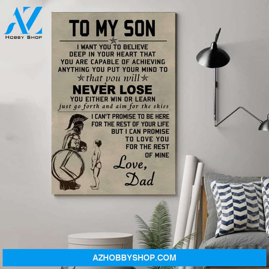 Meaningful Quote Spartan Poster - To My Sonposters 