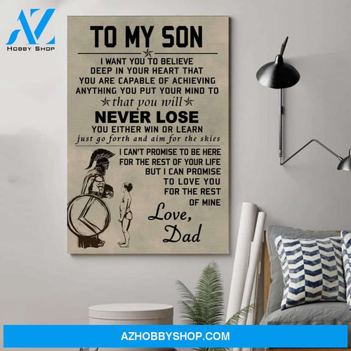 Meaningful Quote Spartan Poster - To My Sonposters 