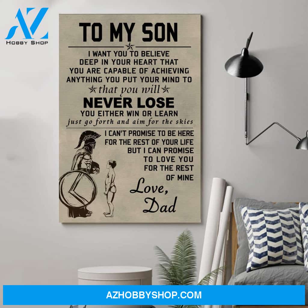 Meaningful Quote Spartan Poster - To My Sonposters 