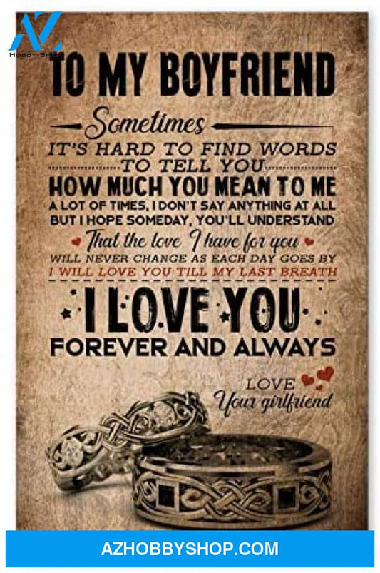 Meaningful Quote To My Boyfriend Best Birthday Gifts For Husband Posters