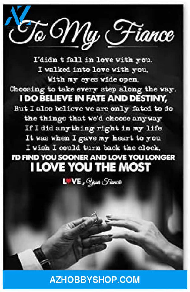 Meaningful Quote To My Fiance Gifts For Husband On Wedding Day Posters
