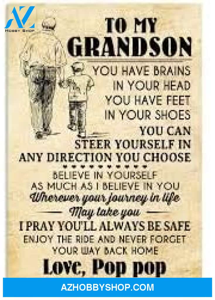 Meaningful Quote To My Grandson - Love Pop Pop Posters