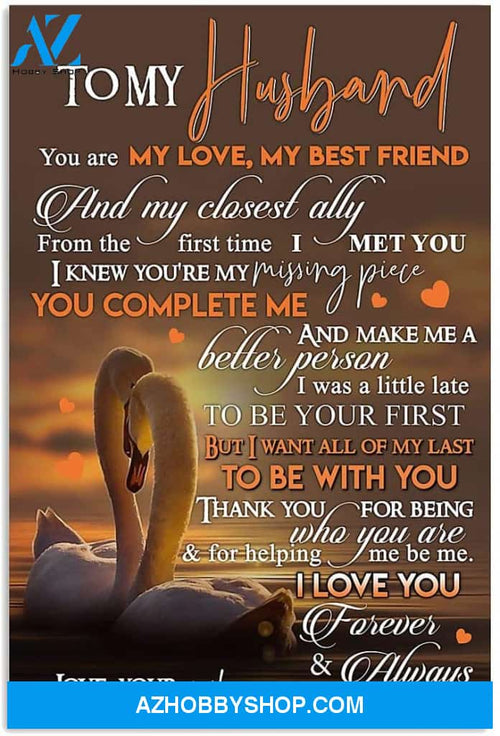 Meaningful Quoteto My Husband Vertical Poster Great Gifts For Husband 