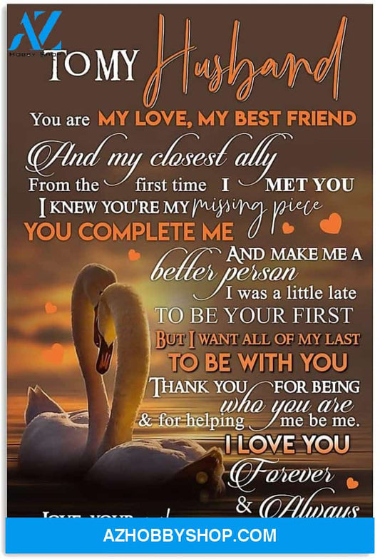 Meaningful Quoteto My Husband Vertical Poster Great Gifts For Husband 