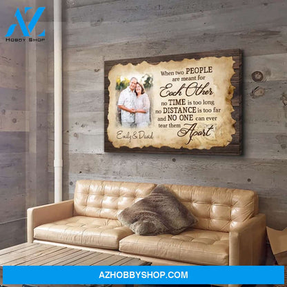 Meant For Each Other - Personalized Custom Photo Canvas