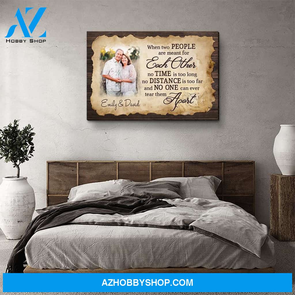 Meant For Each Other - Personalized Custom Photo Canvas