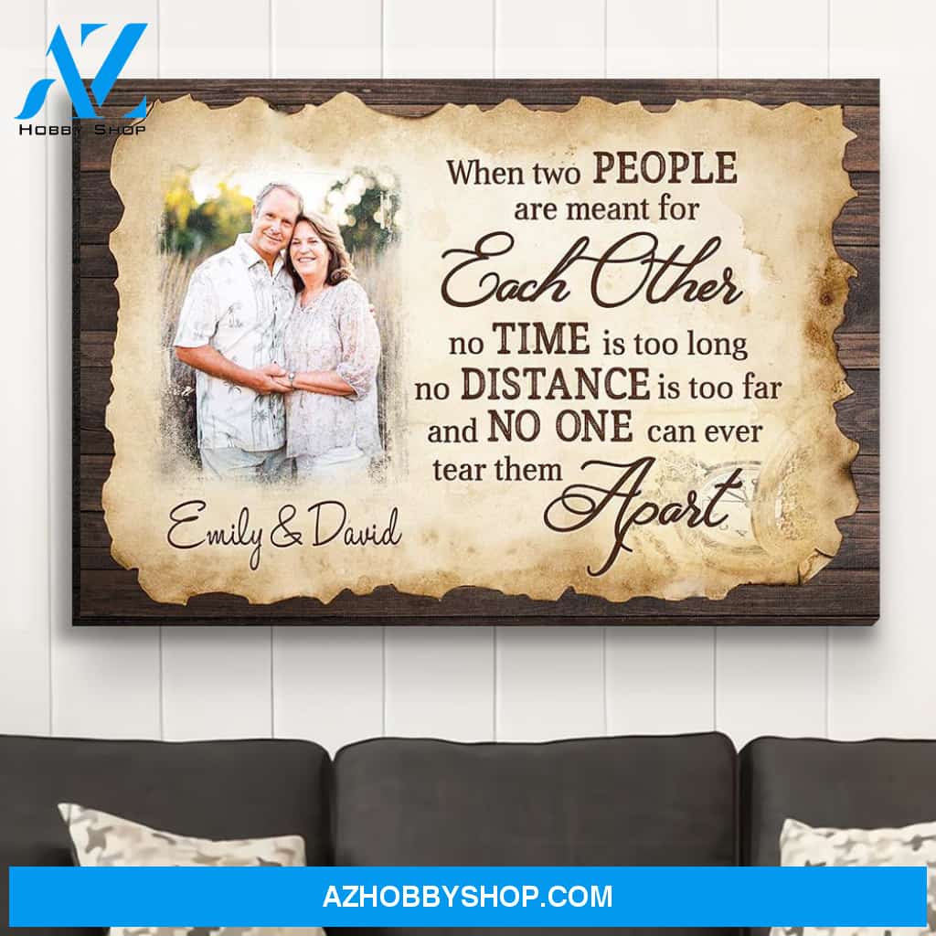Meant For Each Other - Personalized Custom Photo Canvas