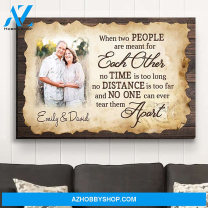 Meant For Each Other - Personalized Custom Photo Canvas