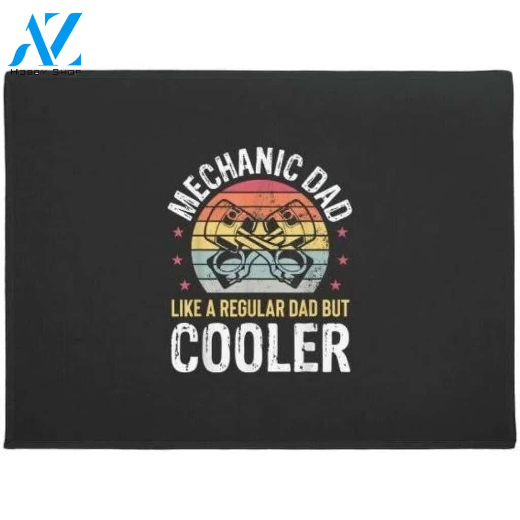 Mechanic Dad Funny Doormat Indoor And Outdoor Doormat Warm House Gift Welcome Mat Gift For Friend Family
