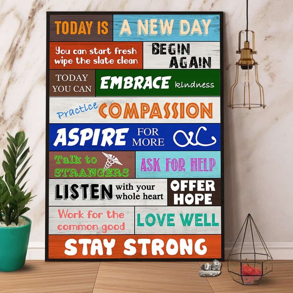 Medical Assistant Today Is A New Day Stay Strong Paper Poster No Frame Matte Canvas Wall Decor