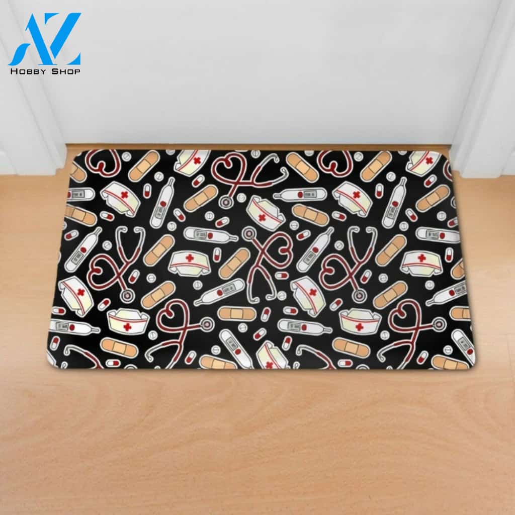 Medical Care Nurse Floor Mat Door Doormat Hunting, Indoor and Outdoor Doormat Warm House Gift Welcome Mat Gift for Friend Family
