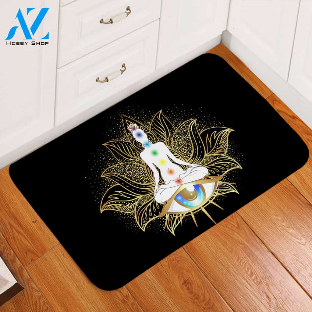 Meditate Buddha Door Mat