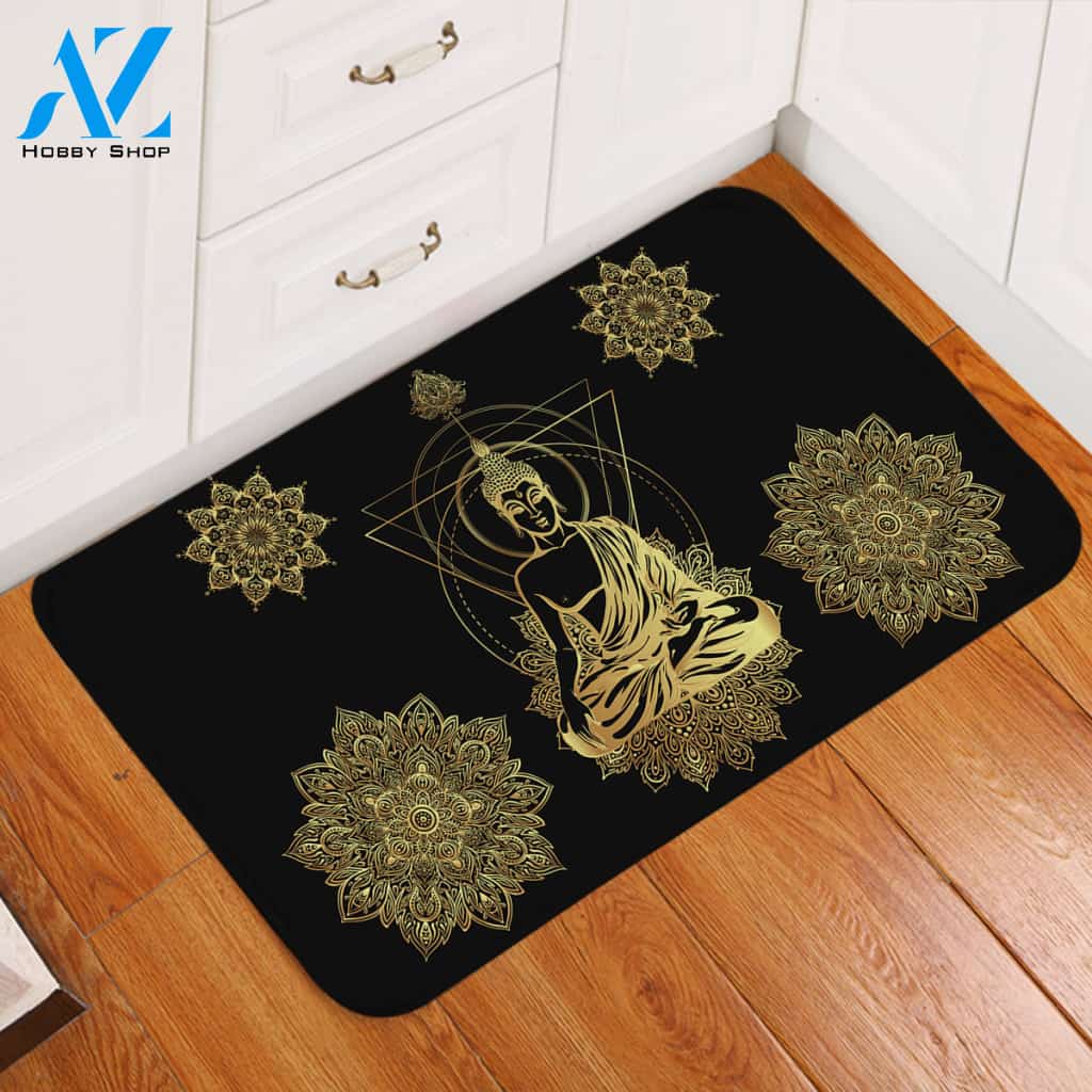 Meditating Buddha Door Mat