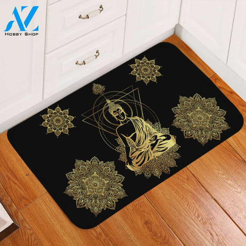 Meditating Buddha Door Mat