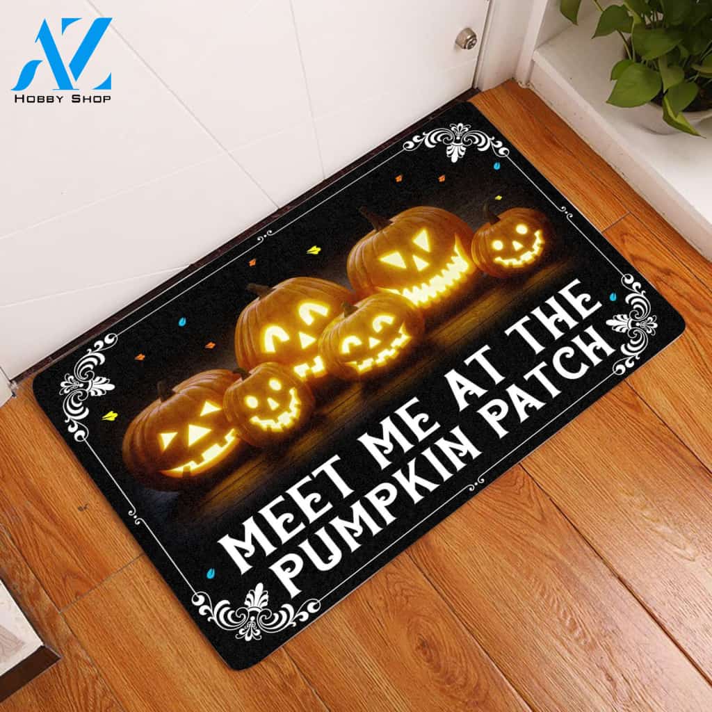 Meet Me At The Pumpkin Patch - Halloween Doormat | Welcome Mat | House Warming Gift | Christmas Gift Decor