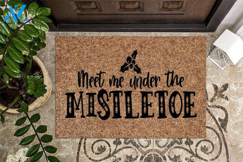 Meet Me Under the Mistletoe Christmas Doormat | Welcome Mat | House Warming Gift