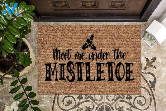 Meet Me Under the Mistletoe Christmas Doormat | Welcome Mat | House Warming Gift