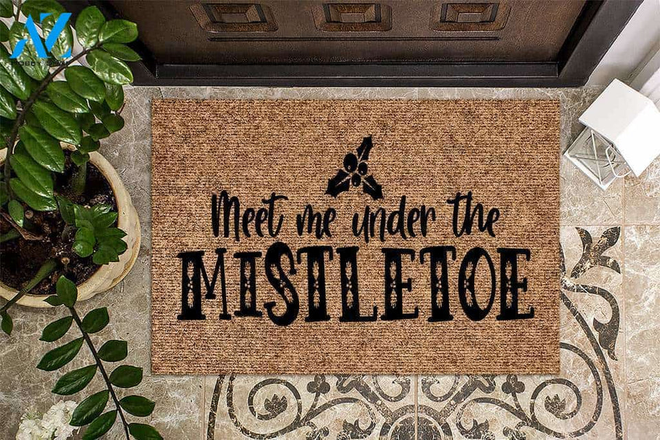 Meet Me Under the Mistletoe Christmas Doormat | Welcome Mat | House Warming Gift