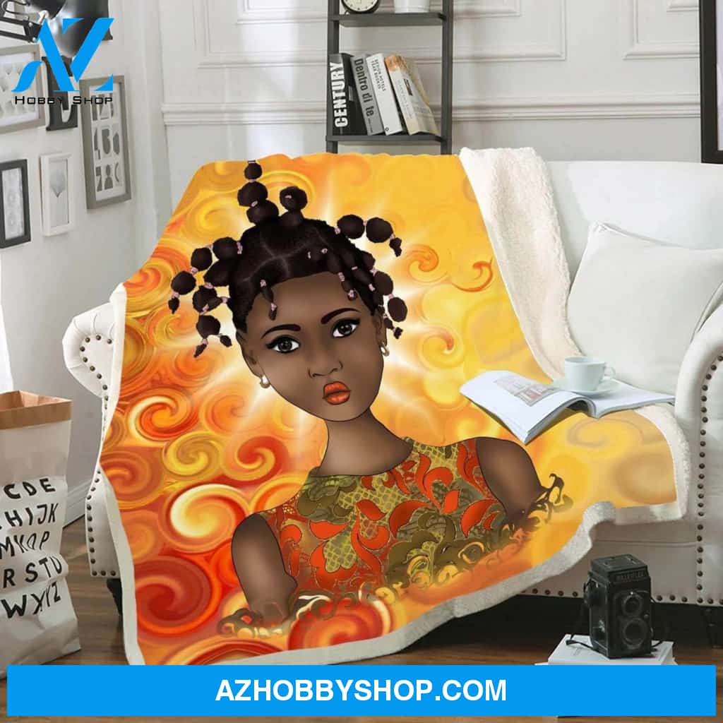 Melanin Dreadlocks Baby Natural Beauty Dreadlocks Kid Fleece Blanket