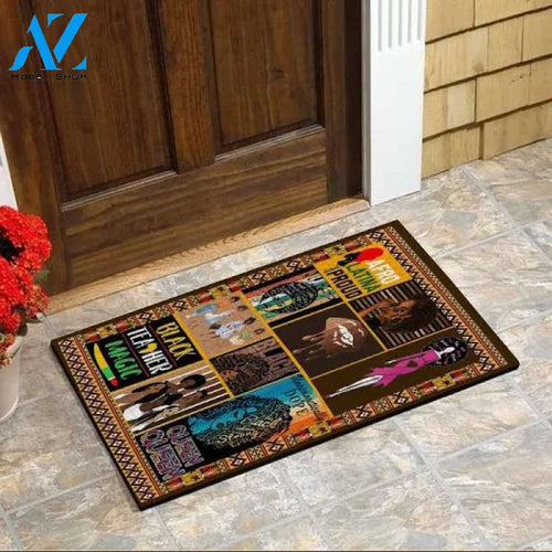 Melanin For Women Pride Black History Afro Girl Doormat