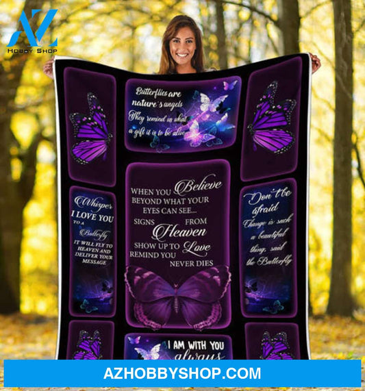 Memorial Blanket, Butterfly I Am Always With You Always