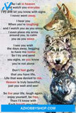 Memorial Canvas Full Size Canvas Wall Art As I Sit In Heaven And Watch You Everyday Wolf Canvas