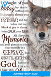 Memorial Canvas Wolf Canvas Full Size Canvas Wall Art I Thought Of You Today But That Is Nothing New