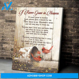 Memorial Canvases Cardinal And Rose If Roses Grow In Heaven Canvas And Poster, Wall Decor Visual Art