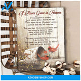 Memorial Canvases Cardinal And Rose If Roses Grow In Heaven Canvas And Poster, Wall Decor Visual Art