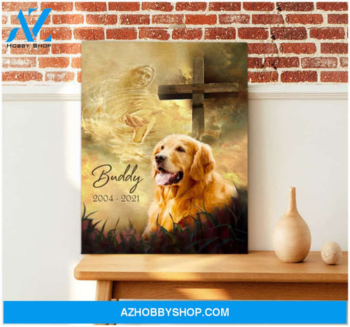 Memorial Pet Photo Take My Hand Jesus God Canvas Print