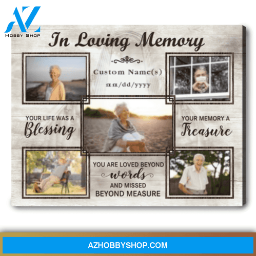 Memorial Photo Gift Ideas Personalized In Loving Memory Gifts Custom Canvas Wall Prints