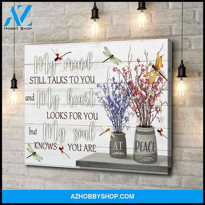 Memories - My soul knows you are at peace - Personalized Canvas