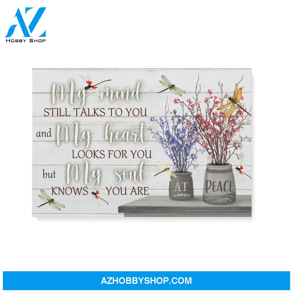 Memories - My soul knows you are at peace - Personalized Canvas
