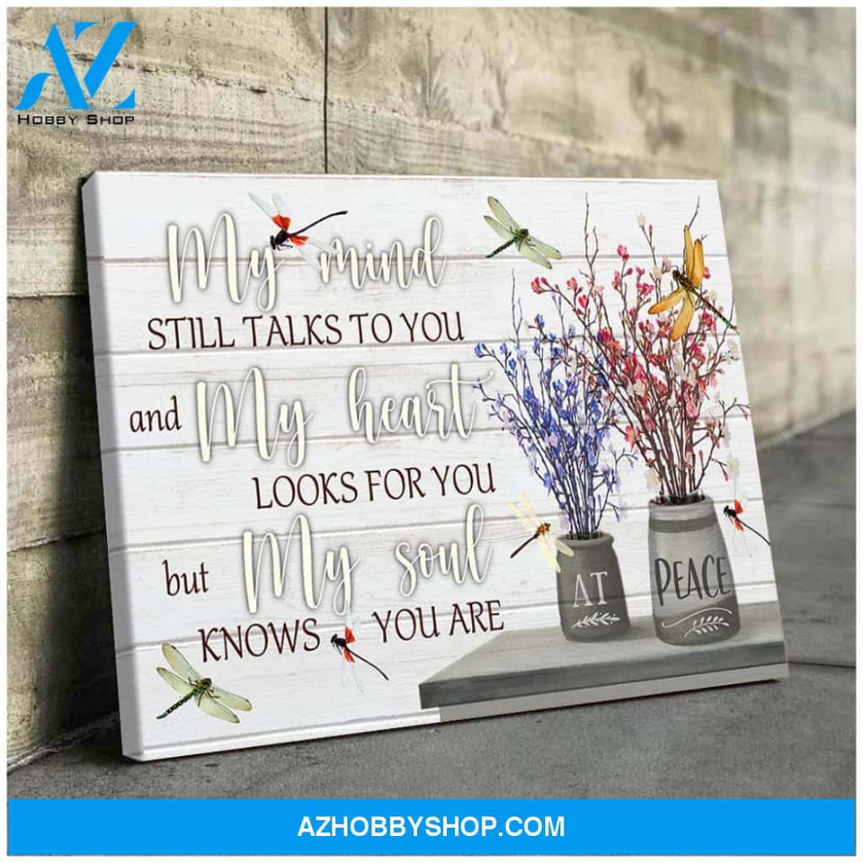 Memories - My soul knows you are at peace - Personalized Canvas