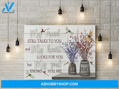 Memories - My soul knows you are at peace - Personalized Canvas