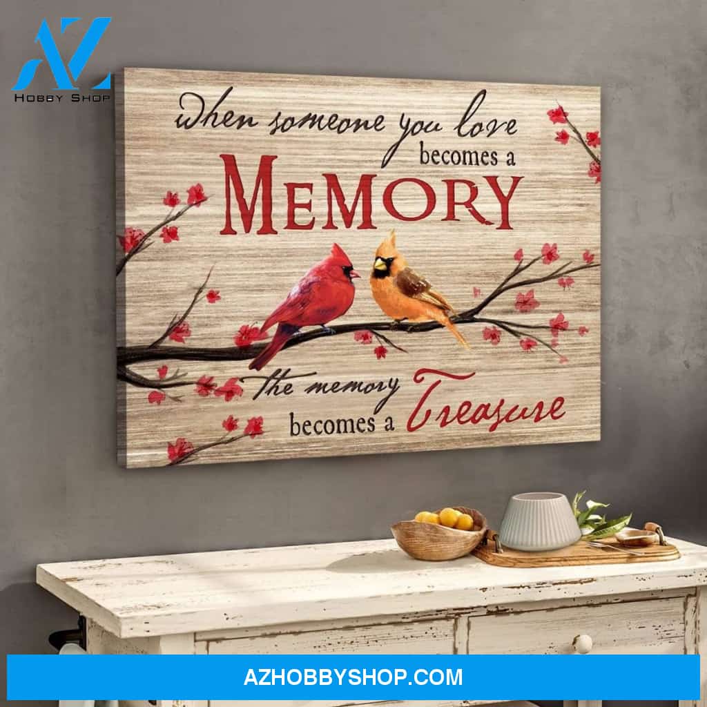 Memory Cardinal Wall Art Canvas