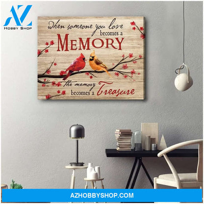 Memory Cardinal Wall Art Canvas